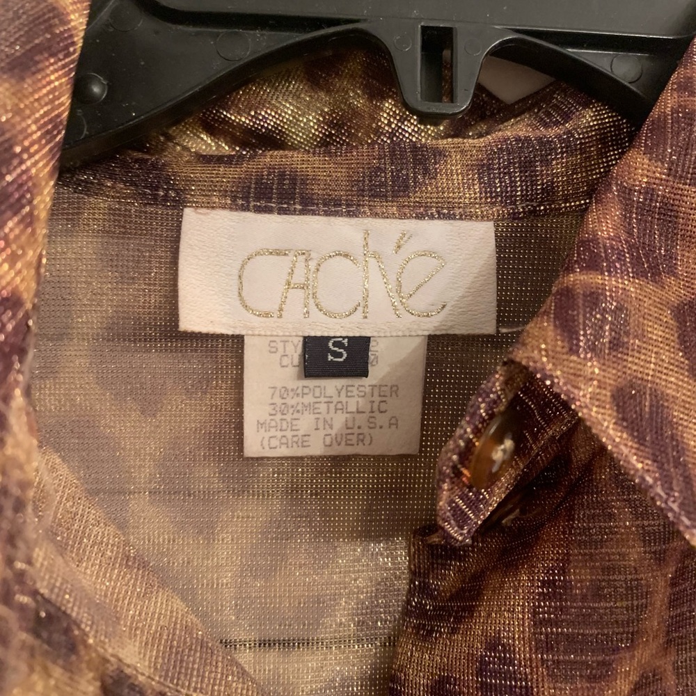 Vintage Cache Leopard Print Top - image 2